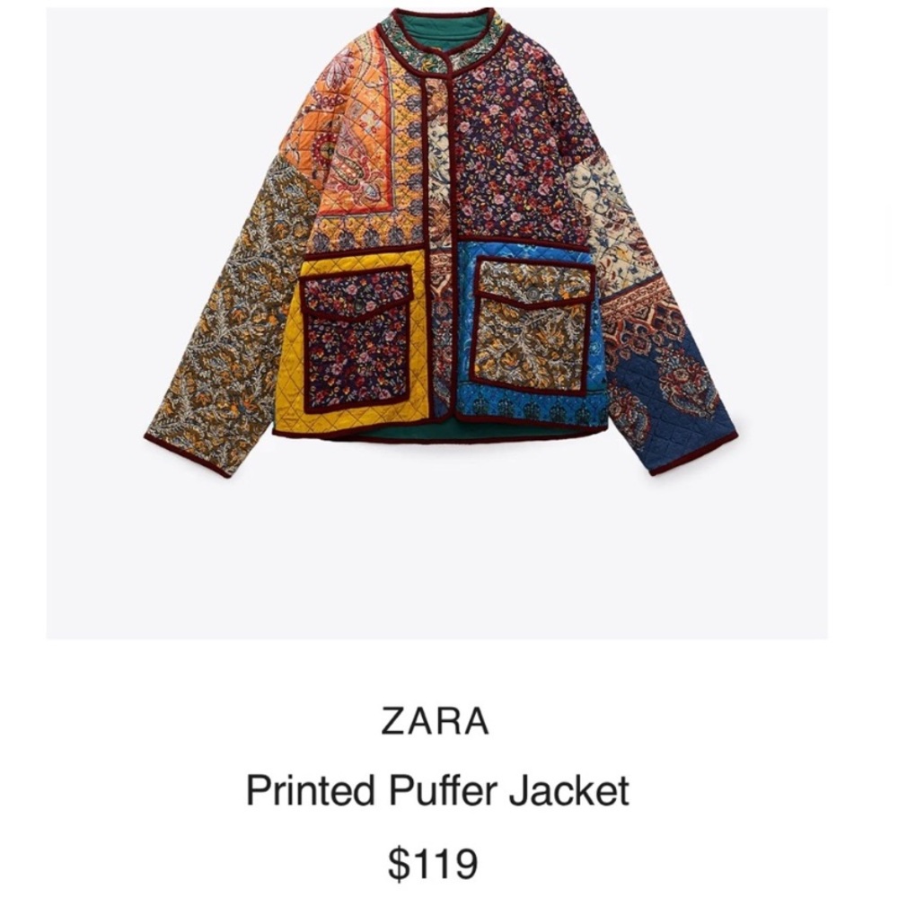 Zara Patchwork Quilted Jacket